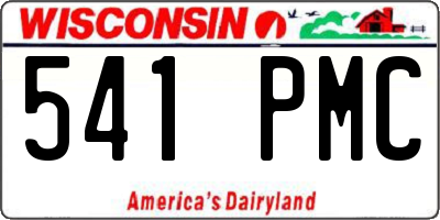 WI license plate 541PMC
