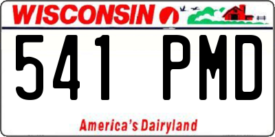 WI license plate 541PMD