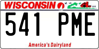 WI license plate 541PME