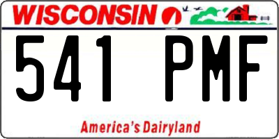 WI license plate 541PMF