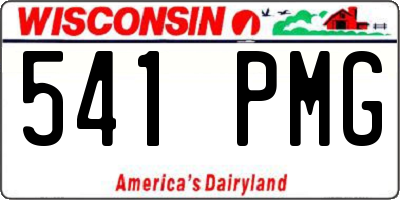 WI license plate 541PMG
