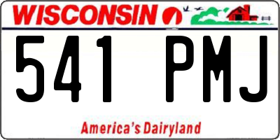 WI license plate 541PMJ