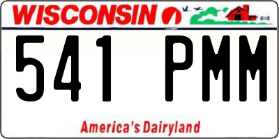 WI license plate 541PMM