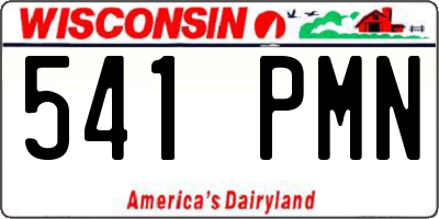 WI license plate 541PMN