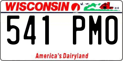 WI license plate 541PMO