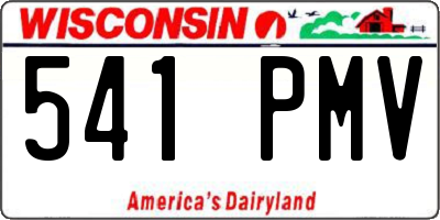 WI license plate 541PMV