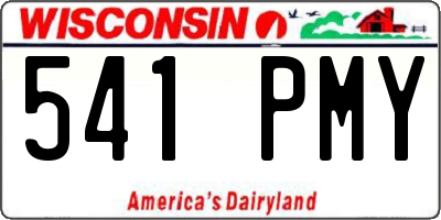 WI license plate 541PMY