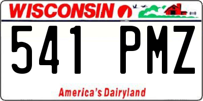 WI license plate 541PMZ