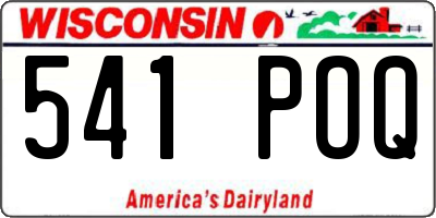 WI license plate 541POQ