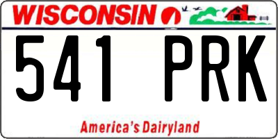 WI license plate 541PRK