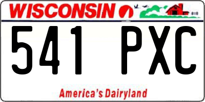 WI license plate 541PXC