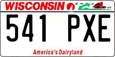 WI license plate 541PXE