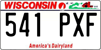 WI license plate 541PXF