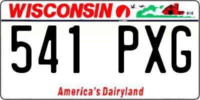 WI license plate 541PXG