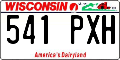 WI license plate 541PXH