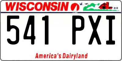 WI license plate 541PXI
