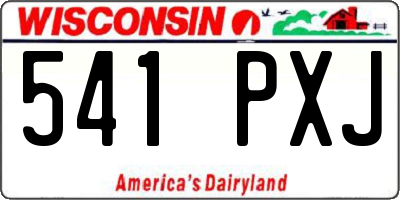 WI license plate 541PXJ