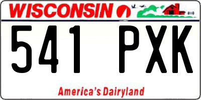 WI license plate 541PXK