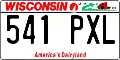 WI license plate 541PXL