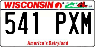 WI license plate 541PXM