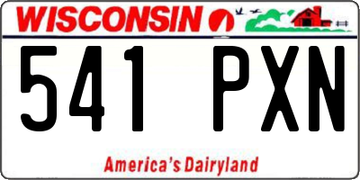 WI license plate 541PXN