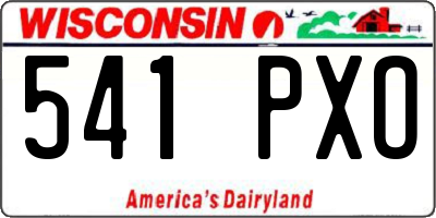 WI license plate 541PXO