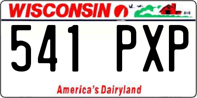 WI license plate 541PXP