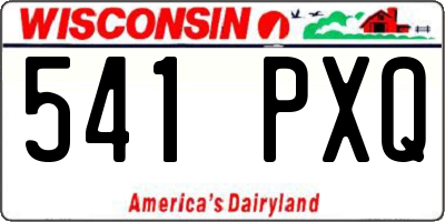 WI license plate 541PXQ
