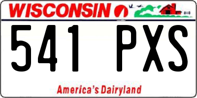 WI license plate 541PXS