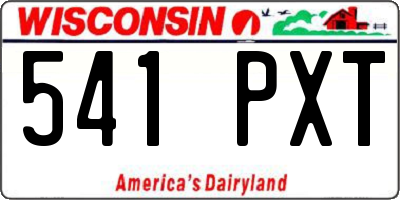 WI license plate 541PXT