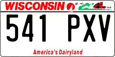 WI license plate 541PXV
