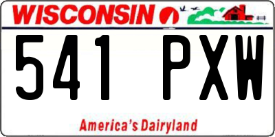 WI license plate 541PXW