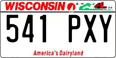 WI license plate 541PXY