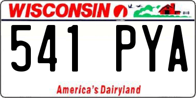 WI license plate 541PYA