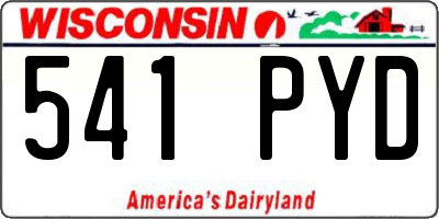 WI license plate 541PYD