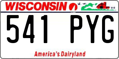 WI license plate 541PYG