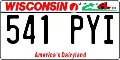 WI license plate 541PYI