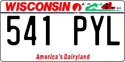 WI license plate 541PYL