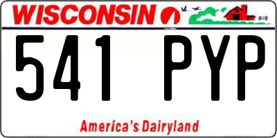 WI license plate 541PYP