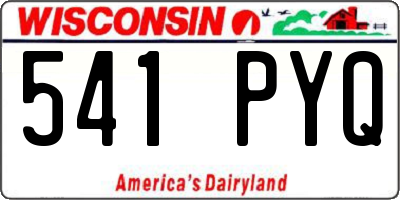 WI license plate 541PYQ