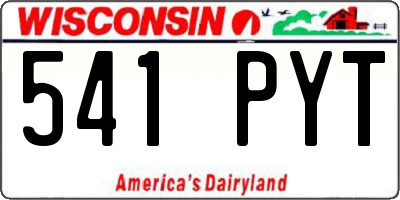 WI license plate 541PYT