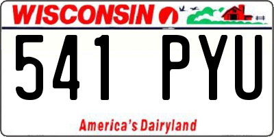 WI license plate 541PYU