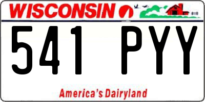 WI license plate 541PYY