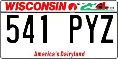 WI license plate 541PYZ