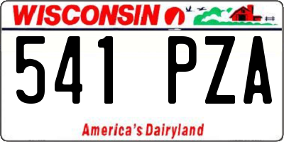 WI license plate 541PZA