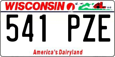 WI license plate 541PZE
