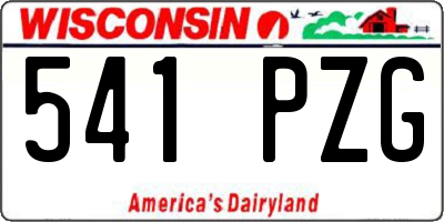 WI license plate 541PZG