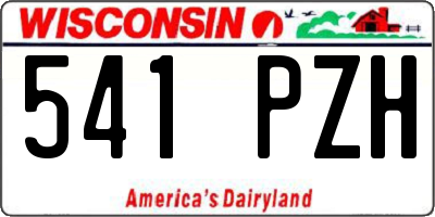 WI license plate 541PZH