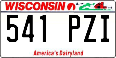 WI license plate 541PZI