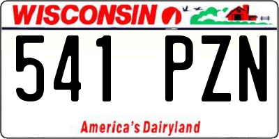 WI license plate 541PZN
